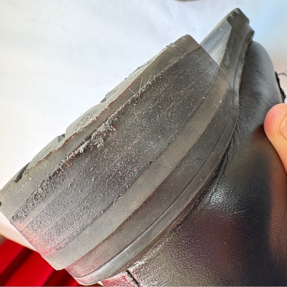 Madewell Loafer sz 8 The Bradley Lugsole Loafer Black Leather Chunky Slip-on - Picture 10 of 12